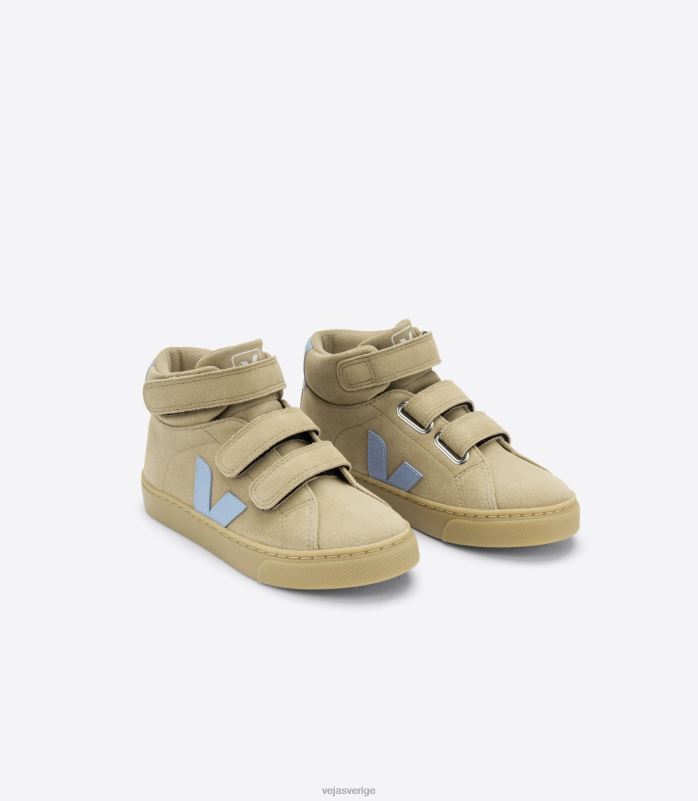 skor JP4FL311 barn Veja esplar mid mocka dune stål