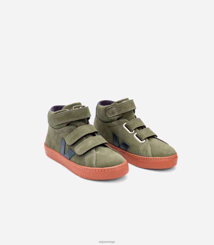skor JP4FL312 barn Veja esplar mid mocka mud nautico rost sula