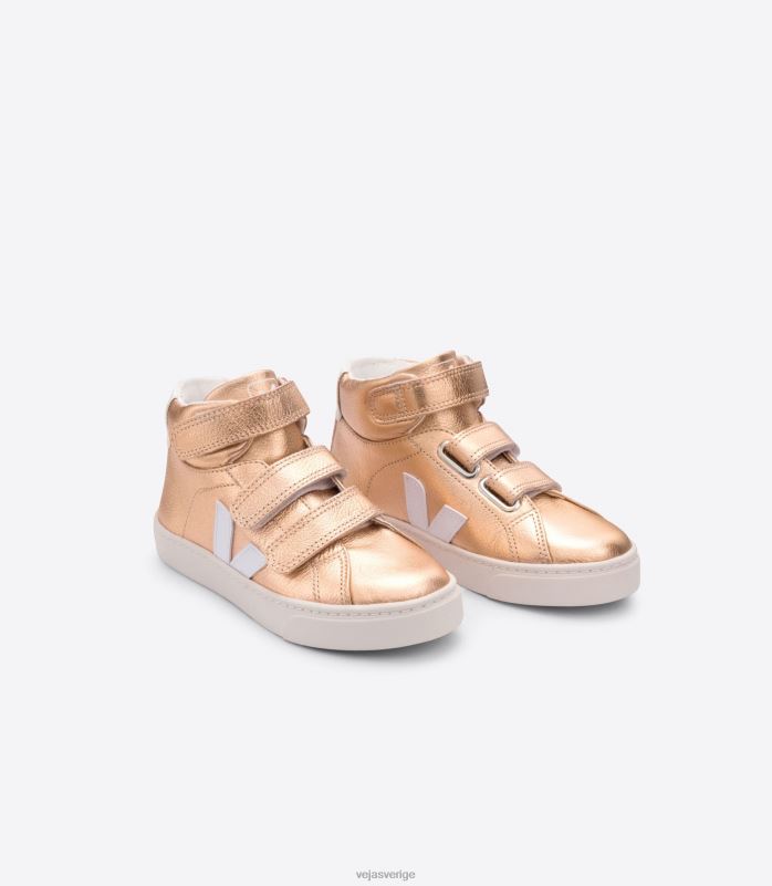 skor JP4FL314 barn Veja esplar mid kromfritt läder venus vit