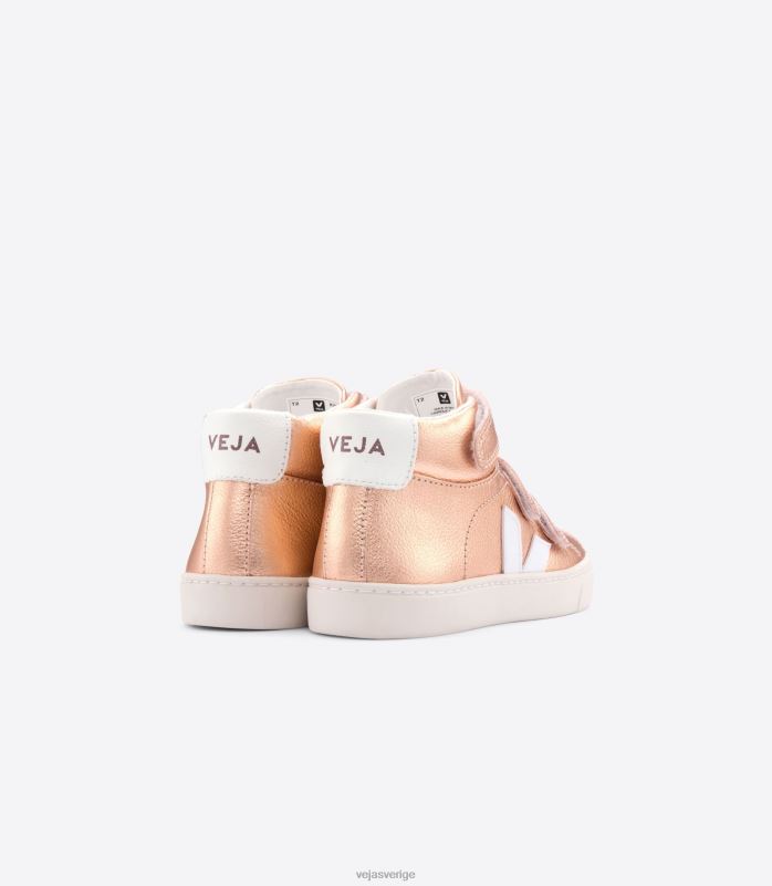 skor JP4FL314 barn Veja esplar mid kromfritt läder venus vit