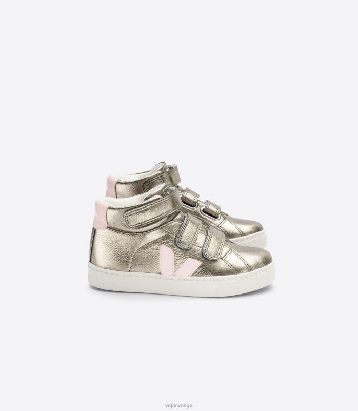 skor JP4FL315 barn Veja esplar mid kromfritt kronblad i brons i läder