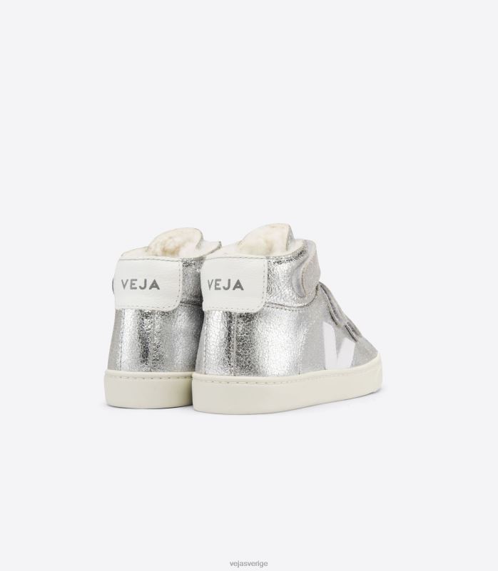 skor JP4FL318 barn Veja esplar mid fured silvervit
