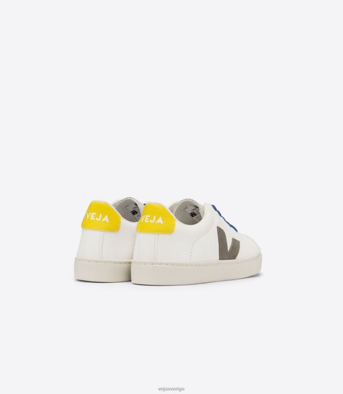 skor JP4FL331 barn Veja esplar snören kromfritt läder vit moonrock tonic
