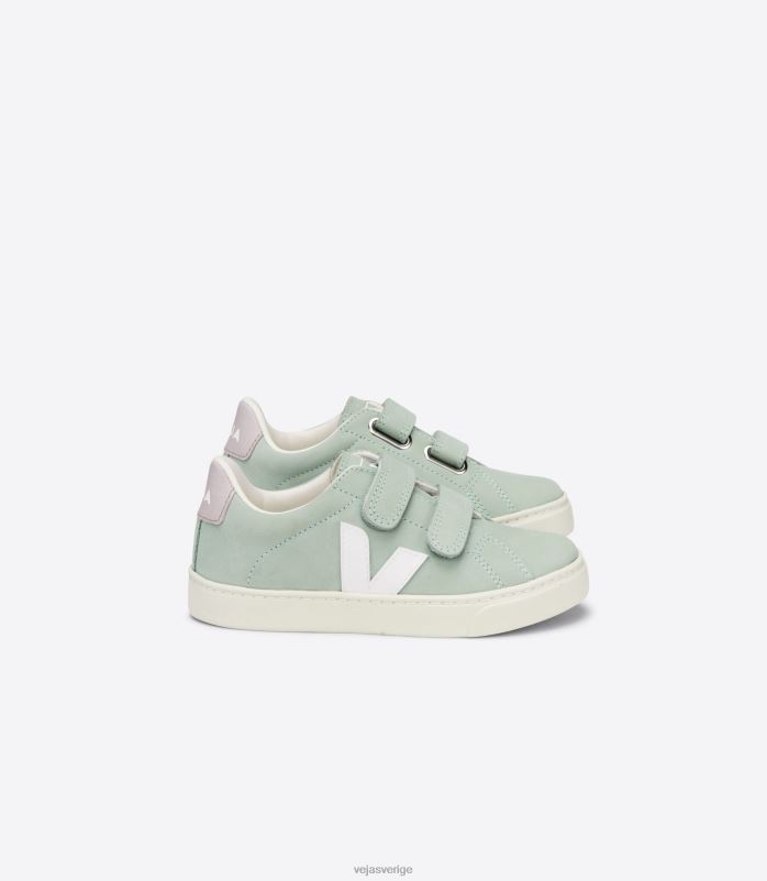 skor JP4FL340 barn Veja esplar nubuck matcha vit