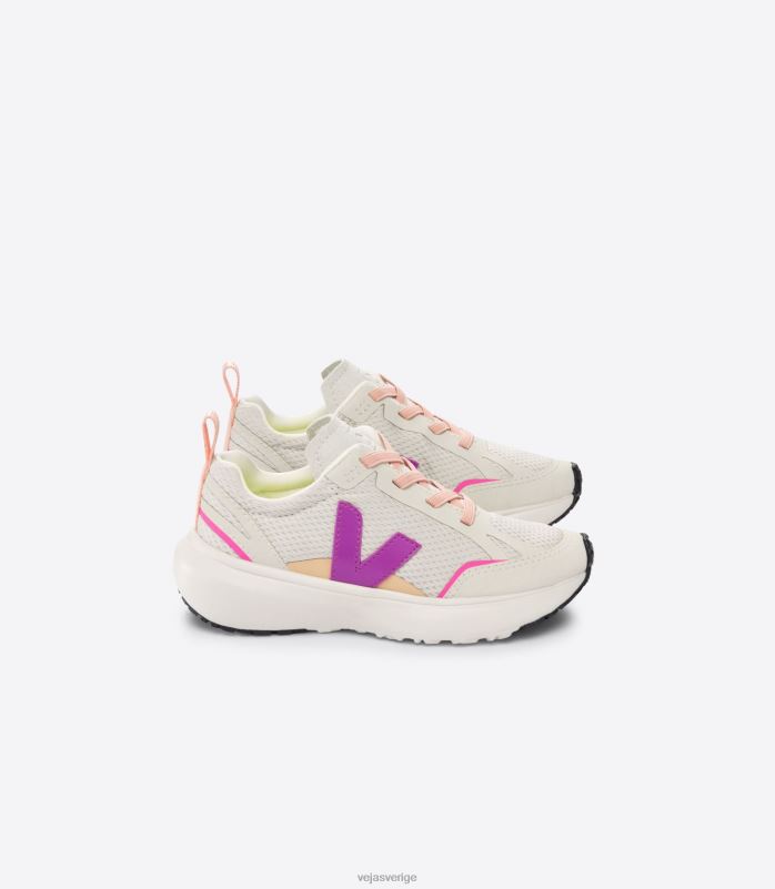 skor JP4FL379 barn Veja kanariefågel elastiska snören alveomesh naturlig lotus
