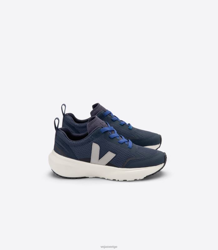skor JP4FL384 barn Veja kanariefågel elastiska snören alveomesh nautico oxford grå
