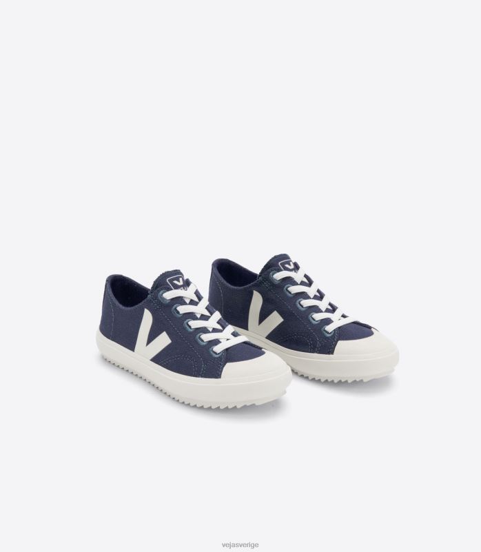 skor JP4FL392 barn Veja flip elastiska snören canvas marin pierre