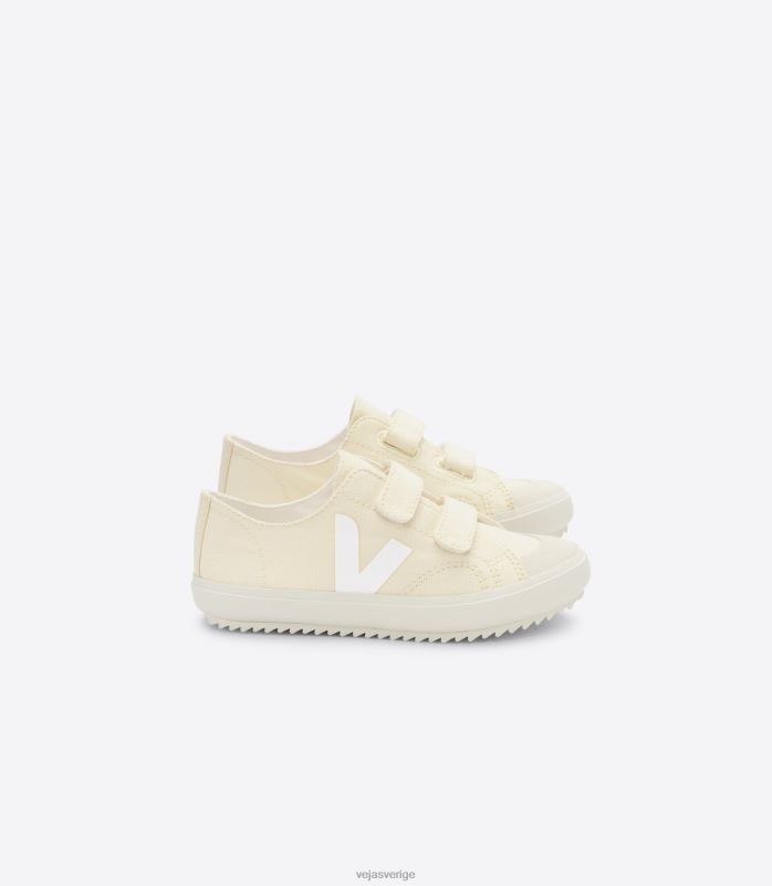 skor JP4FL395 barn Veja ollie canvas smör vit