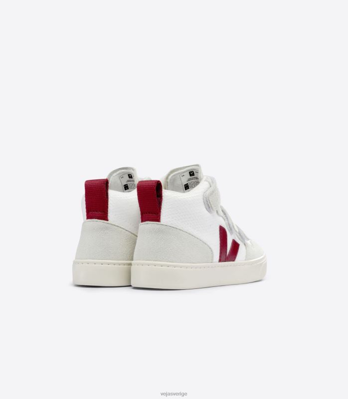 skor JP4FL343 barn Veja v-10 mid b-mesh vit marsala