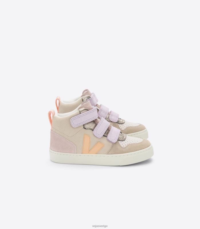 skor JP4FL350 barn Veja v-10 mid mocka multico mandel persika