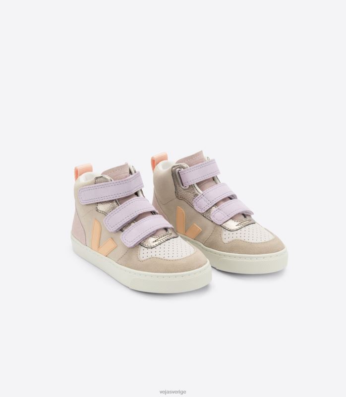 skor JP4FL350 barn Veja v-10 mid mocka multico mandel persika