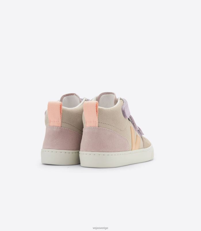skor JP4FL350 barn Veja v-10 mid mocka multico mandel persika