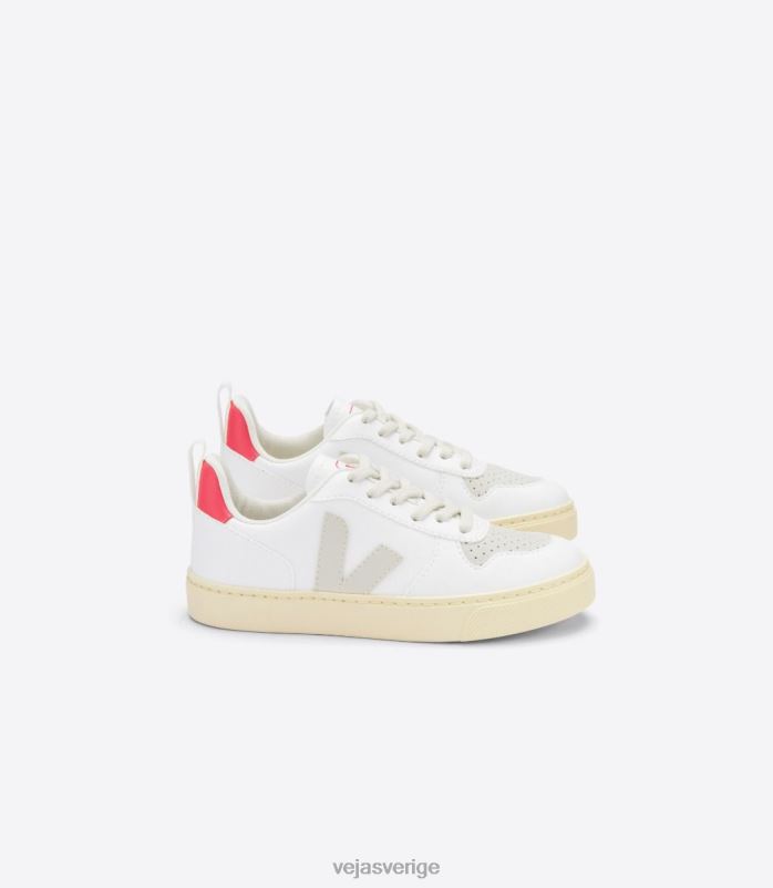 skor JP4FL367 barn Veja v-10 snören cwl vit pierre rose fluo