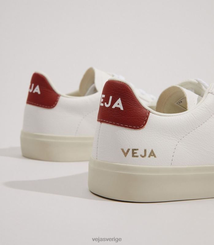 skor JP4FL227 kvinnor Veja campo kromfritt läder vit rouille
