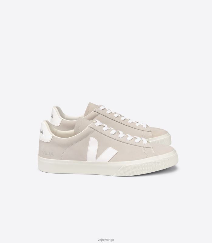 skor JP4FL228 kvinnor Veja campo nubuck naturvit