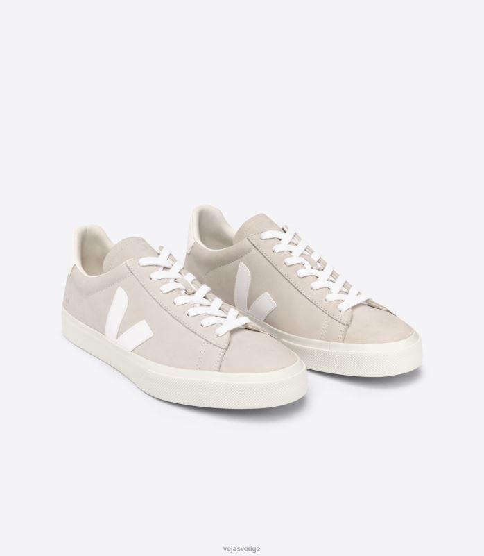 skor JP4FL228 kvinnor Veja campo nubuck naturvit