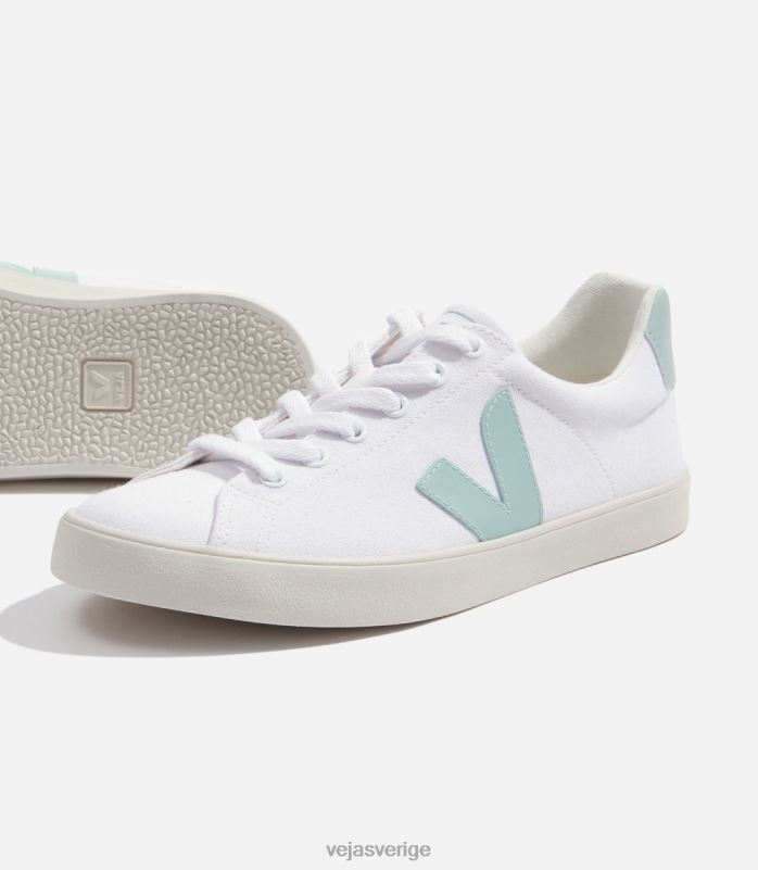 skor JP4FL244 kvinnor Veja esplar se canvas vit matcha