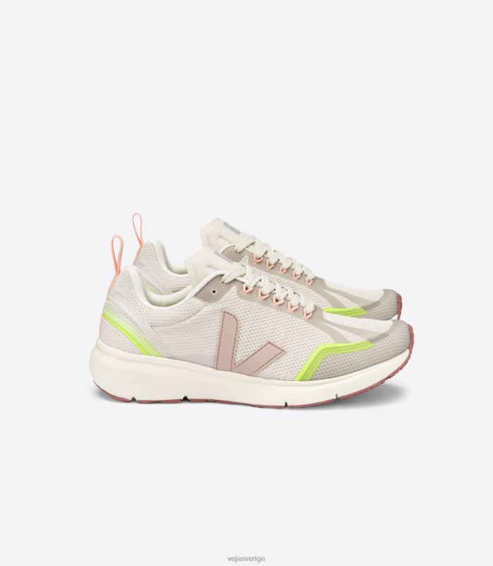 skor JP4FL270 kvinnor Veja condor 2 alveomesh naturlig babe jaune fluo