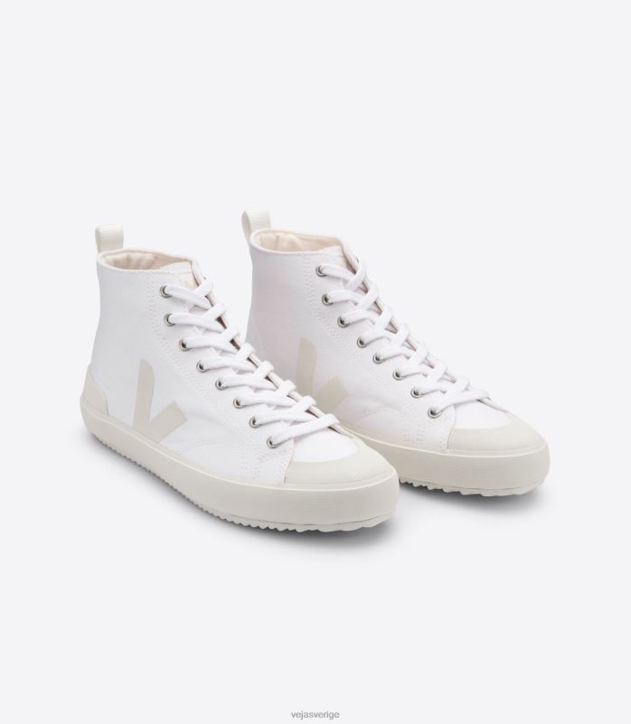 skor JP4FL292 kvinnor Veja nova ht canvas vit pierre