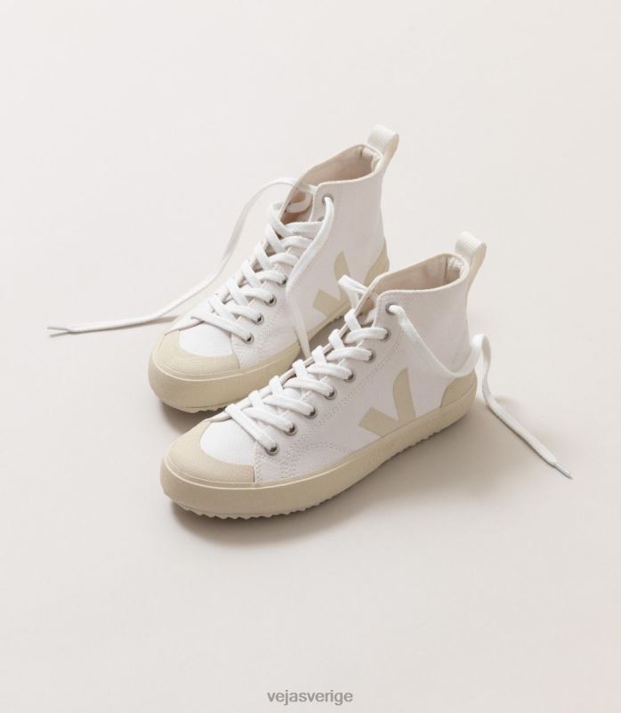 skor JP4FL292 kvinnor Veja nova ht canvas vit pierre