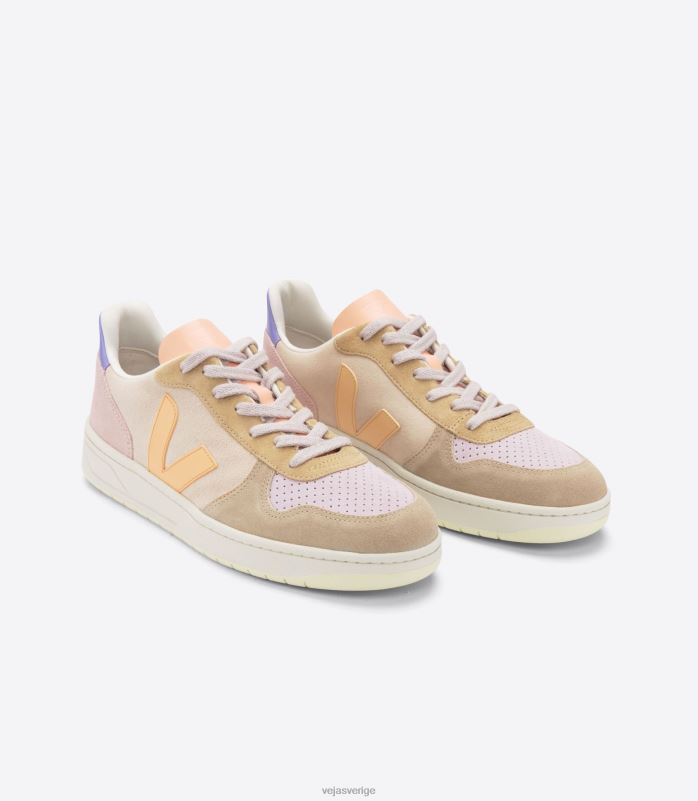 skor JP4FL234 kvinnor Veja v-10 mocka multico persika