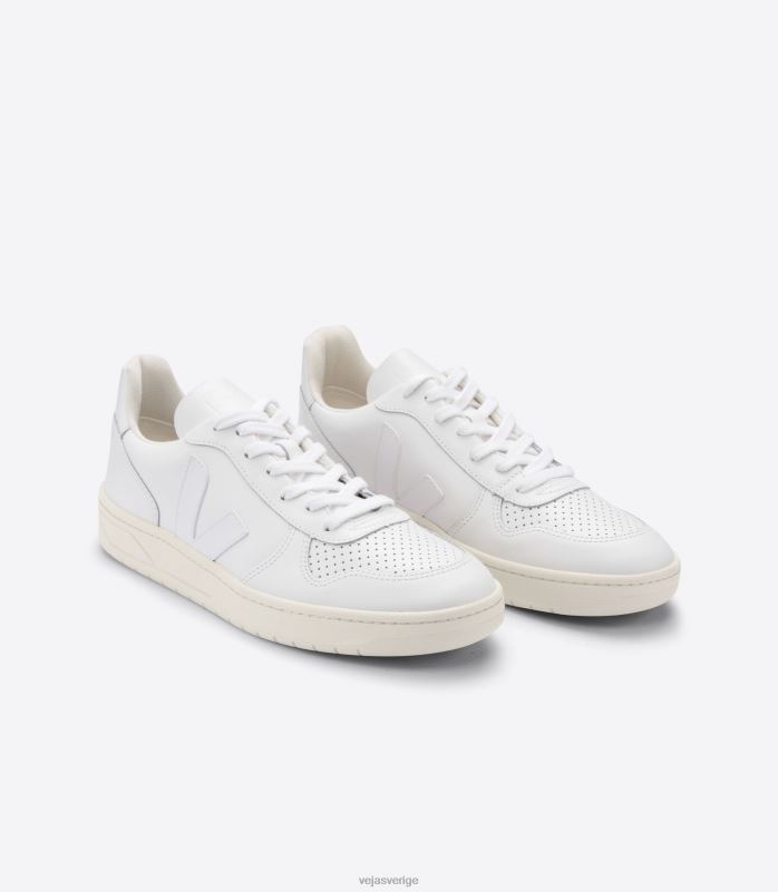 skor JP4FL237 kvinnor Veja v-10 läder vit