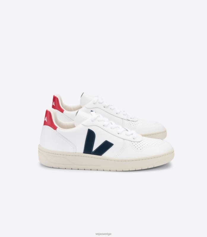 skor JP4FL238 kvinnor Veja v-10 läder vit nautico pekin
