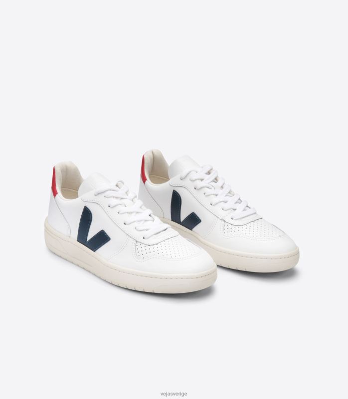 skor JP4FL238 kvinnor Veja v-10 läder vit nautico pekin