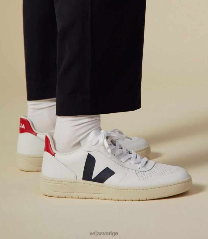 skor JP4FL238 kvinnor Veja v-10 läder vit nautico pekin