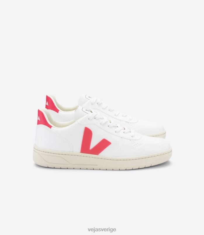 skor JP4FL299 kvinnor Veja v-10 cwl vit ros fluo
