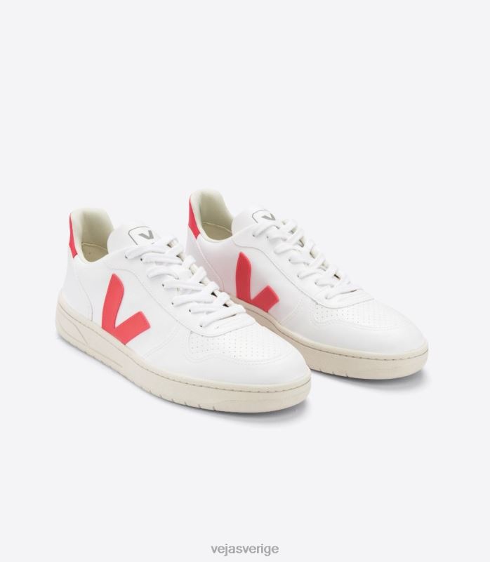 skor JP4FL299 kvinnor Veja v-10 cwl vit ros fluo