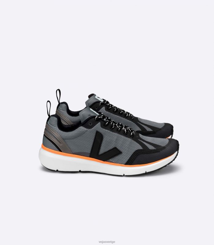 skor JP4FL195 män Veja condor 2 alveomesh betong svart neon orange