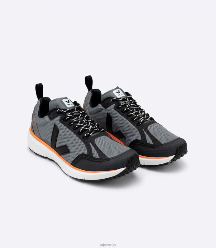 skor JP4FL195 män Veja condor 2 alveomesh betong svart neon orange