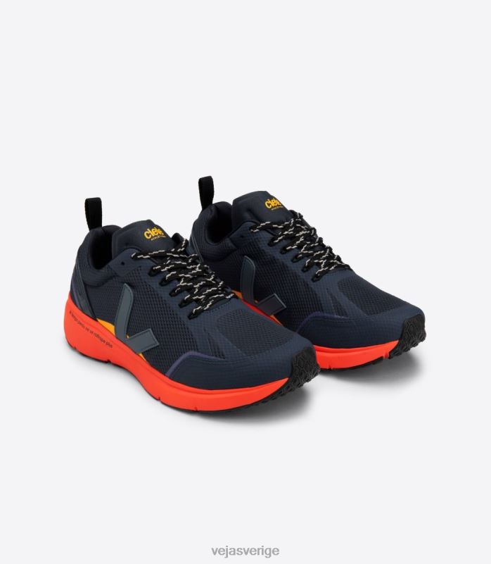 skor JP4FL197 män Veja X condor 2 ciele nautico orange fluo