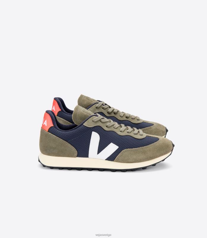 skor JP4FL99 män Veja rio branco alveomesh nautico vit orange fluo