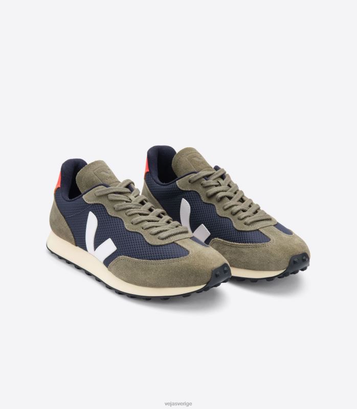 skor JP4FL99 män Veja rio branco alveomesh nautico vit orange fluo