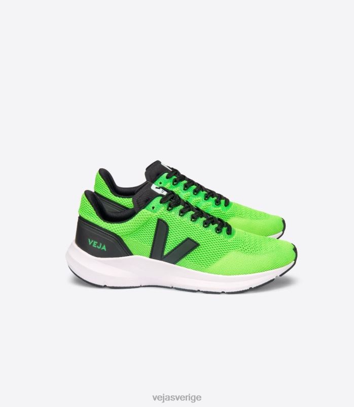skor JP4FL206 män Veja marlin v-stickat vert fluo svart