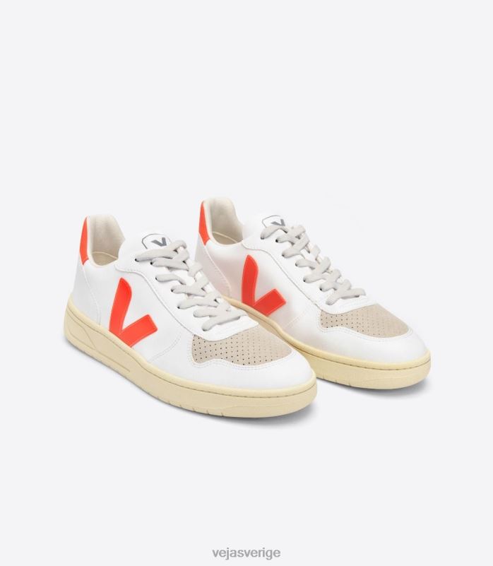 skor JP4FL51 män Veja v-10 cwl vit orange fluo