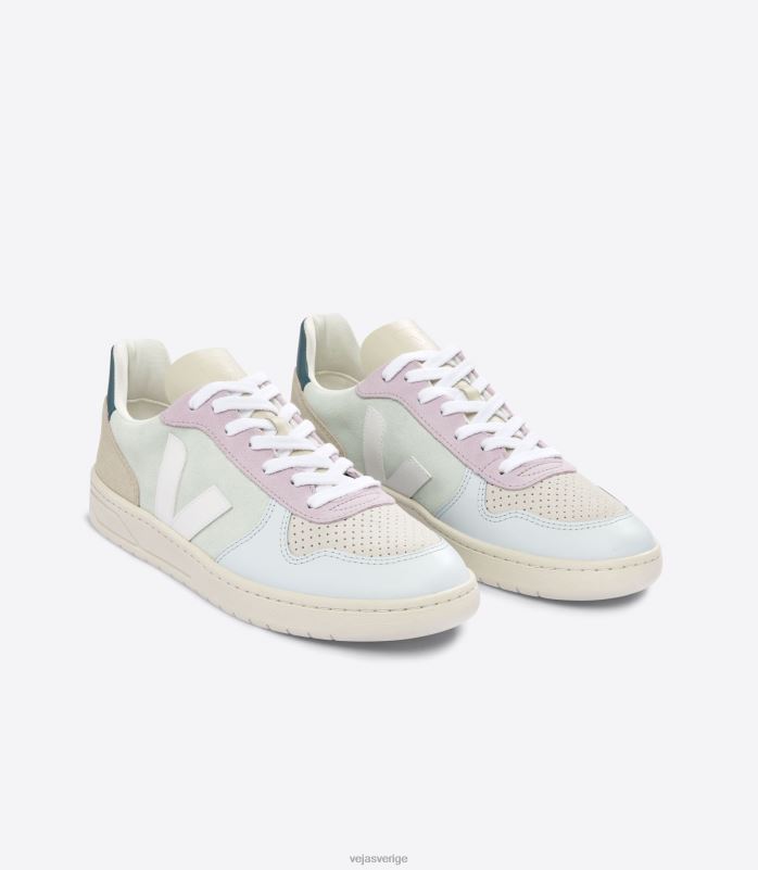 skor JP4FL53 män Veja v-10 mocka jade vit multico