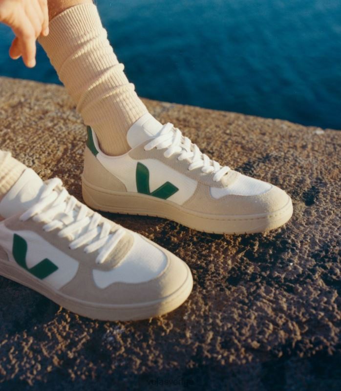 skor JP4FL58 män Veja v-10 b-mesh vit brittany