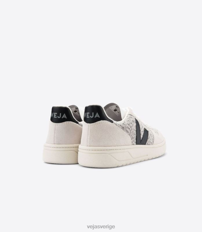 skor JP4FL67 män Veja v-10 flanell snösvart