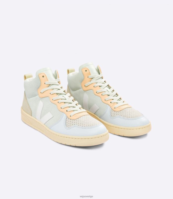 skor JP4FL82 män Veja v-15 mocka jade vit multico