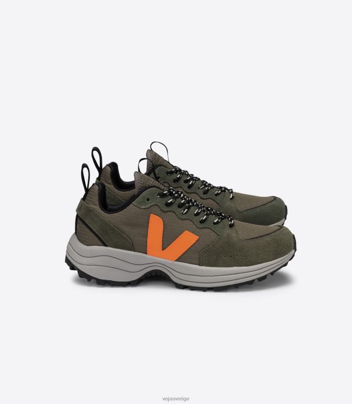 skor JP4FL166 män Veja venturi ripstop kaki neon orange