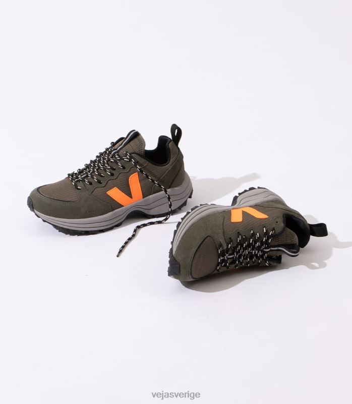 skor JP4FL166 män Veja venturi ripstop kaki neon orange