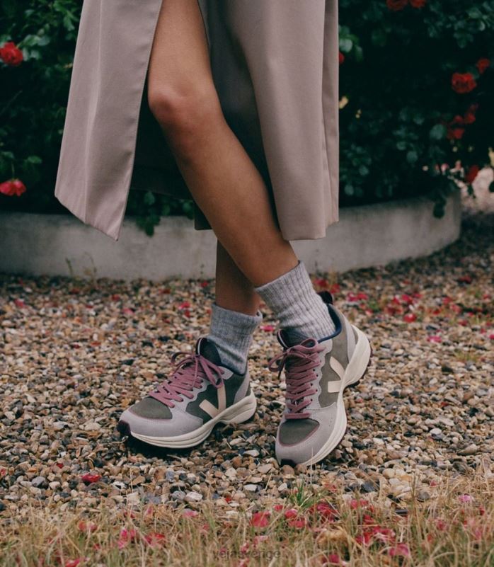 skor JP4FL183 män Veja venturi mocka kaki sable oxford grå